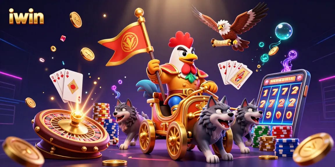 Engage with iwin's exciting action in this dynamic casino adventure scene.