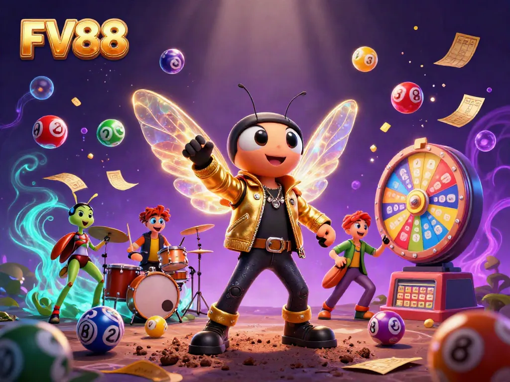 Experience thrilling gameplay at FV88 with a vibrant, dynamic casino scene showcasing colorful elements.