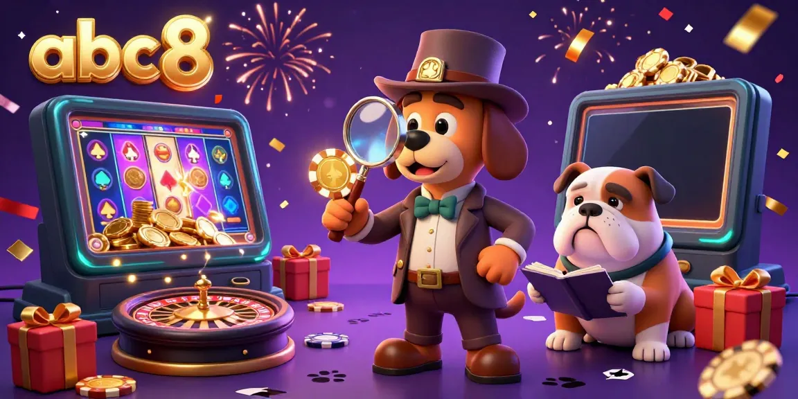 Engage in thrilling gameplay with abc8's exciting casino adventure featuring cartoon detectives and vibrant slot games.