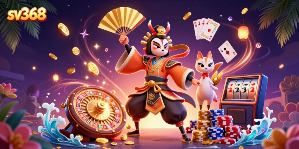Experience exhilarating gameplay at sv368 with vibrant casino elements and captivating characters.