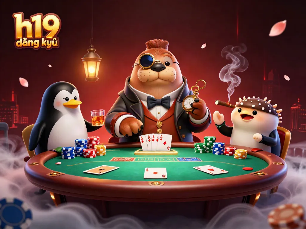 Get ready to play with h19 đăng ký at a unique underwater poker table featuring an exciting walrus, penguin dealer, and a bluffing pufferfish.