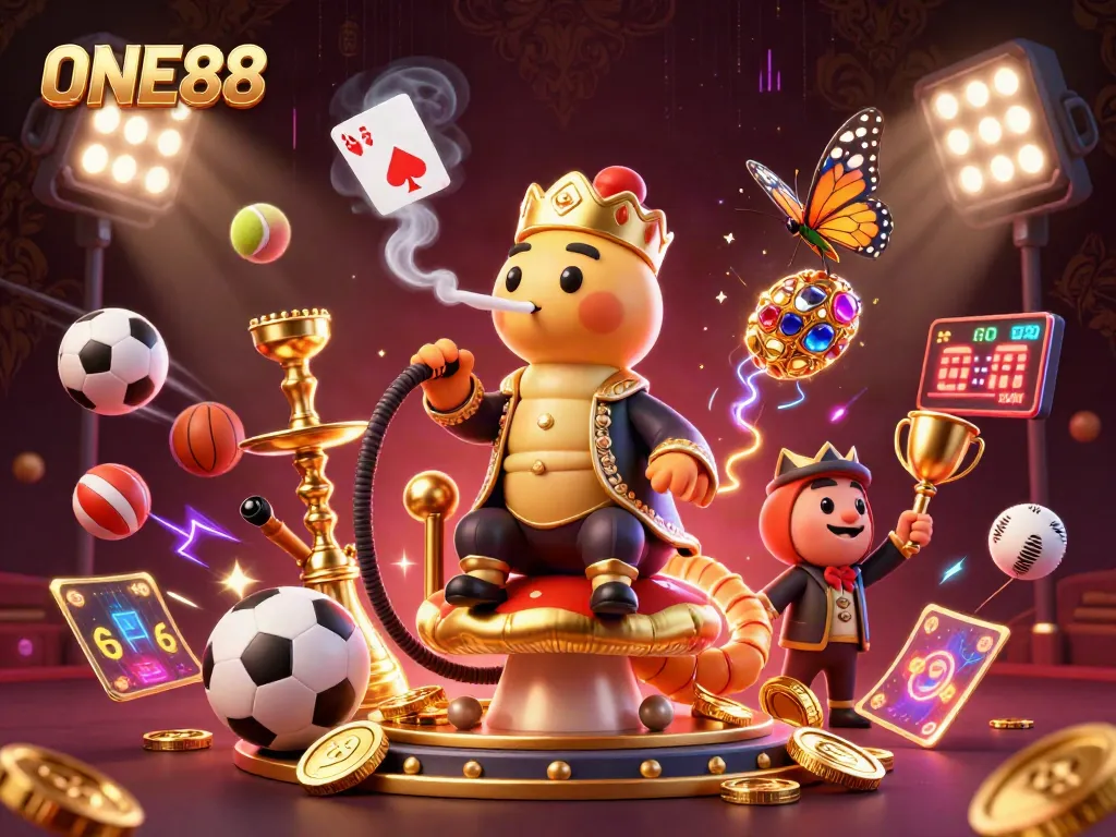 Engage with ONE88's winning strategies, featuring vibrant casino action and gaming elements.