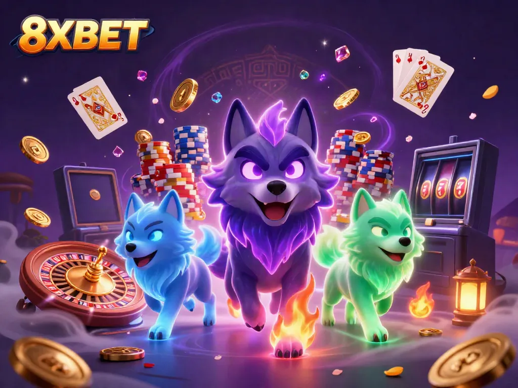 Experience thrilling wins with 8XBET's vibrant gaming atmosphere featuring action-packed scenes.