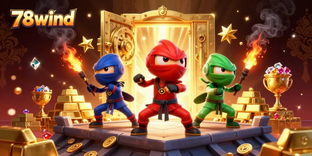 Engage in thrilling gameplay with the ninja chameleon team at 78wind’s casino adventure.