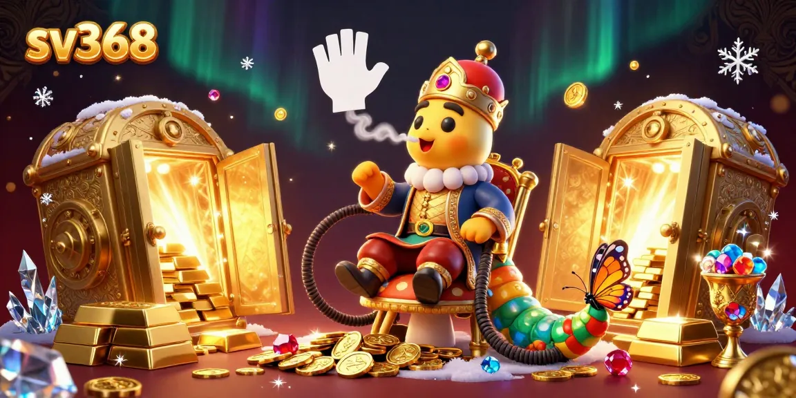 Experience thrilling gaming at sv368 with a vibrant, dynamic 3D casino illustration showcasing riches and excitement.