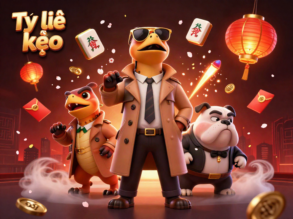 Experience Tỷ lệ kèo in a vibrant casino scene with raptors in disguise, showcasing betting excitement.