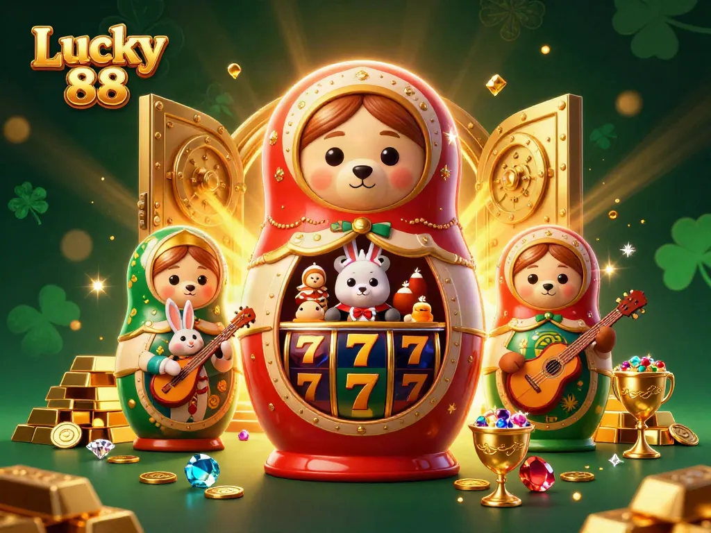 Experience the thrill of Lucky 88 with engaging characters and stunning casino elements.