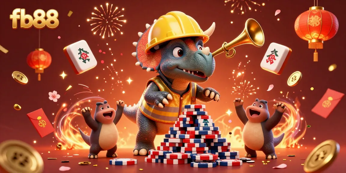Build a winning pyramid of poker chips and celebrate big wins with fb88 in this festive casino scene.