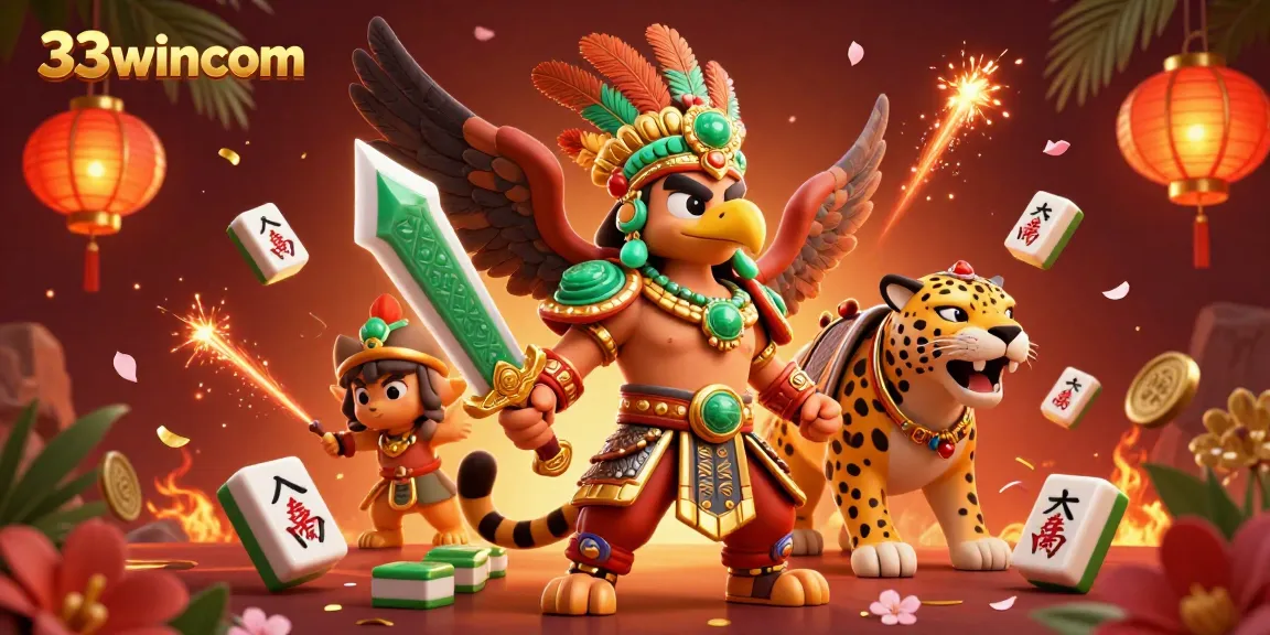 Engage with the vibrant world of 33wincom where Aztec warriors meet modern casino thrills in an exhilarating scene.