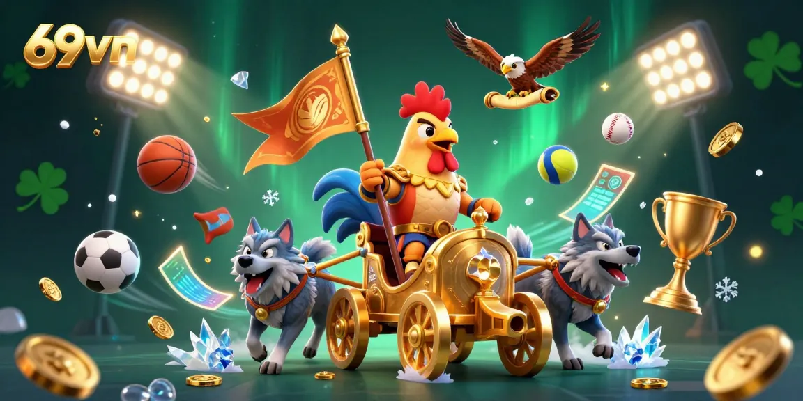 Experience thrilling action with 69vn as the rooster warlord leads a dynamic casino scene.