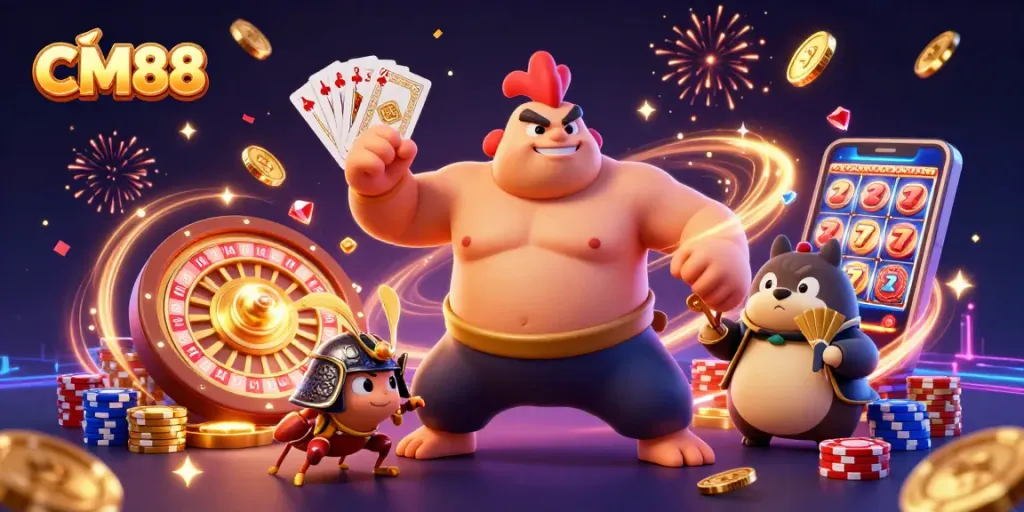 CM88 offers thrilling gaming excitement with colorful characters and a rich casino atmosphere.