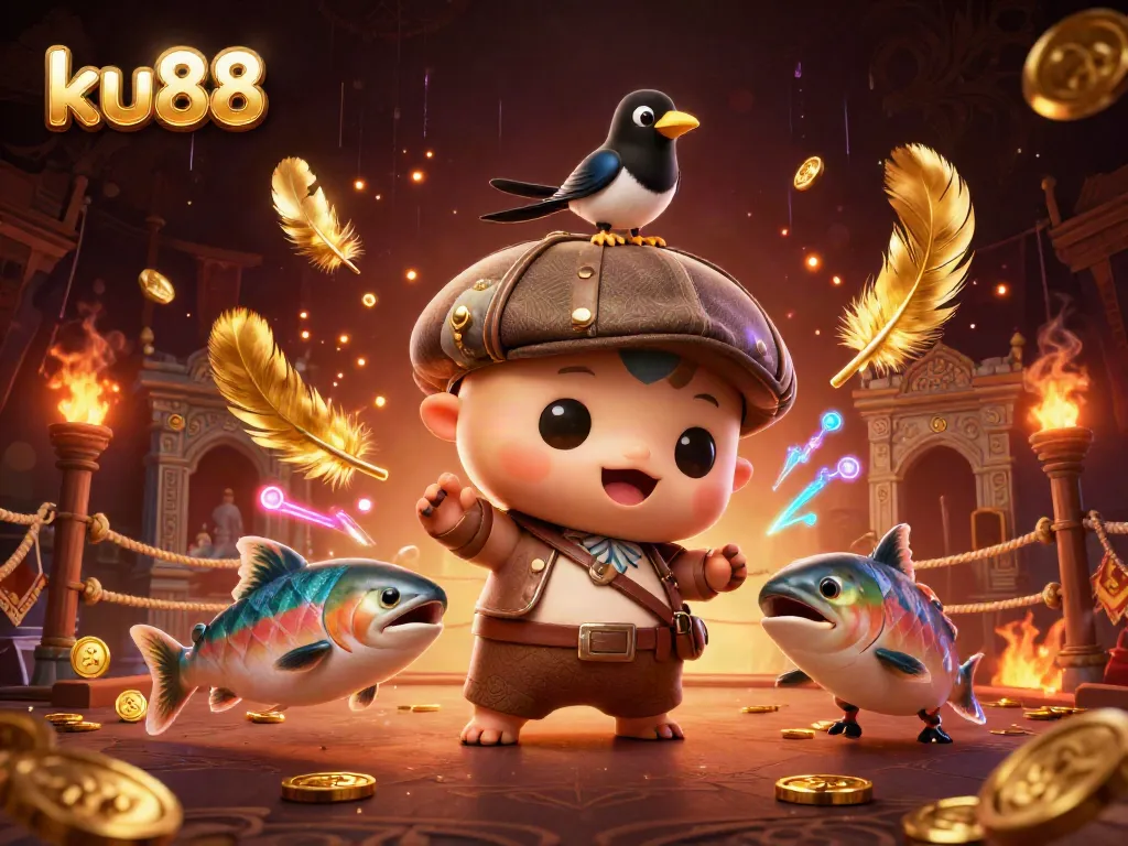 Experience thrilling bets with ku88 in this vibrant casino-themed 3D illustration.