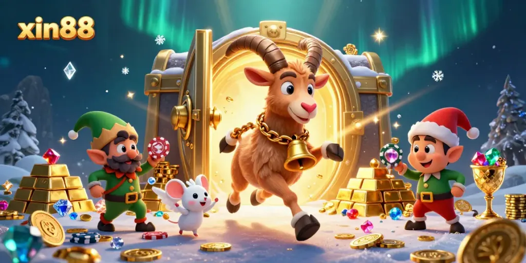 Experience the excitement of xin88 with a vibrant 3D illustration of characters in a dynamic casino scene.